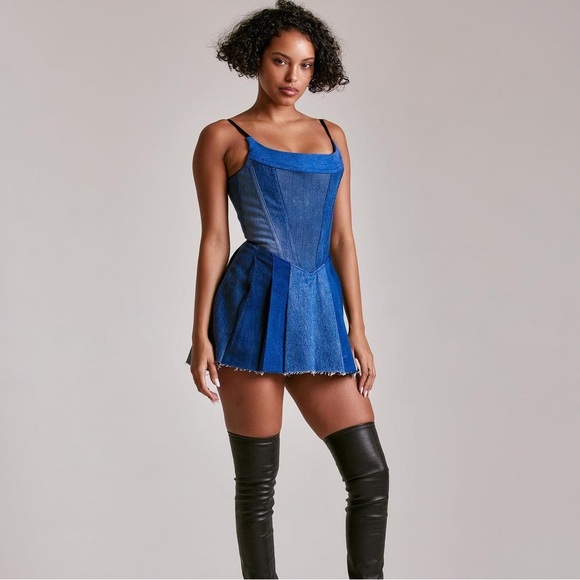 NWT EB Denim Polka Dress - Picture 6 of 11